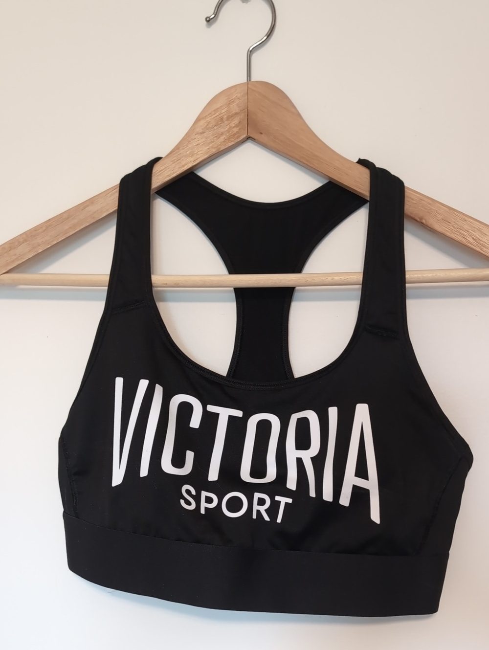 Black Victoria Sport Racerback Sports Bra
